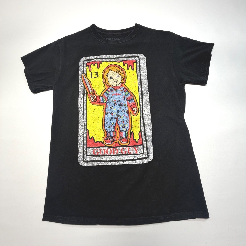 Chucky Good Guy Horror Graphic Tee Black Medium Killer Doll Movie Shirt - Picture 2 of 5